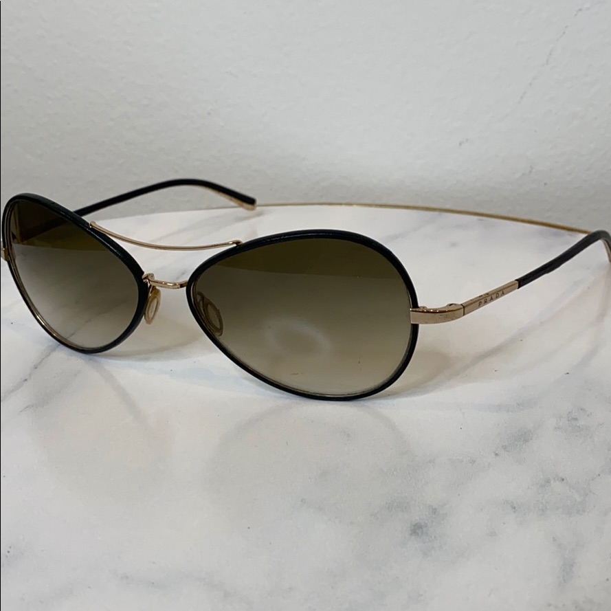 Vintage Prada Leather Sunglasses